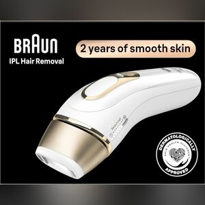 Braun Silk Expert Pro 5 IPL Hair Removal Device w/ Attachments & Case Tested